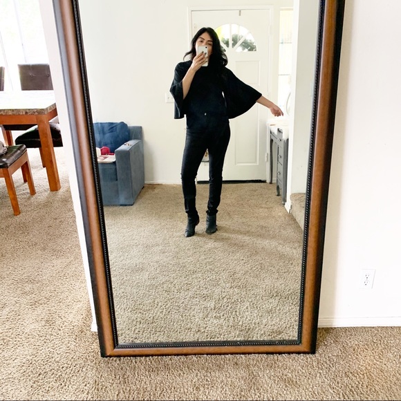 Who What Wear Black Bell Sleeve Top - Picture 8 of 10